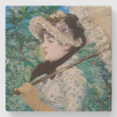 ルプリンテンプスエドゥアードマネ印象派絵画派 ストーンコースター (正面)