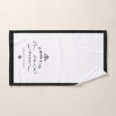 ルベインブラックボーダー バスタオルセット (ハンドタオル)