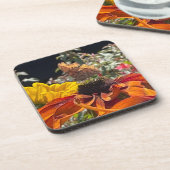 ルベキアの花のコンマチョウ コースター (左側)