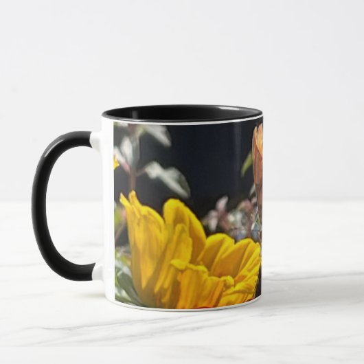 ルベキアの花のコンマチョウ マグカップ (左)