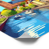 ルベックドイツトラベルアートヴィンテージイラストレーション ポスター (角)