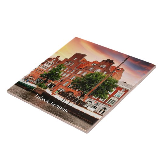 ルベック・ドイツの街並み写真 タイル (側面)