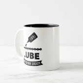 ルベ鑑賞協会サイクリング ツートーンマグカップ (正面左)