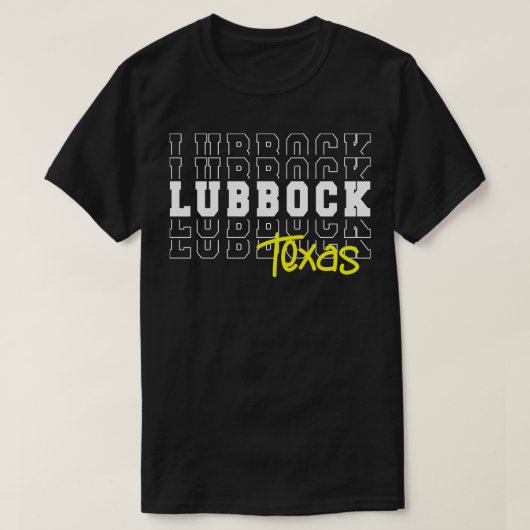 ルボックシティテキサス州ルボックTX Tシャツ (デザイン正面)