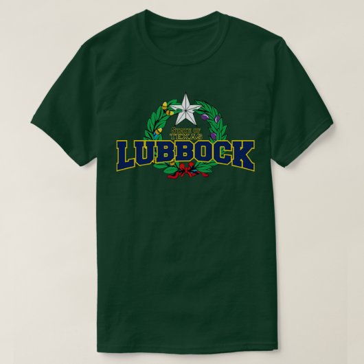 ルボックテキサス州州USA Tシャツ (デザイン正面)
