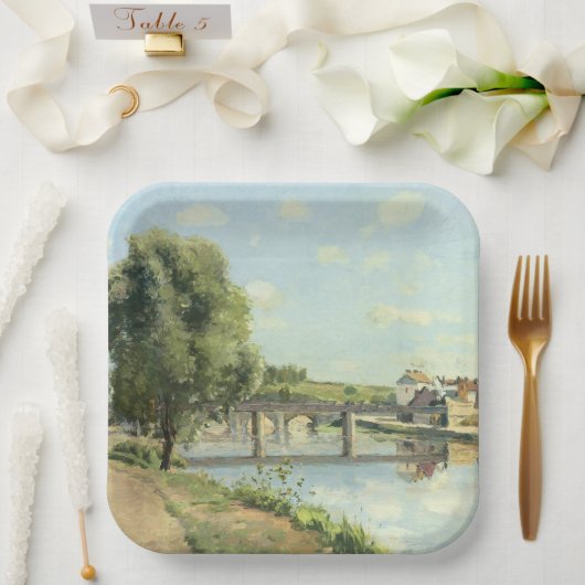 ルポンデュケミンデファーカミールピサロ ペーパープレート (ウェディング)