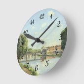 ルポンデュケミンデファーカミールピサロ ラウンド壁時計 (傾斜)