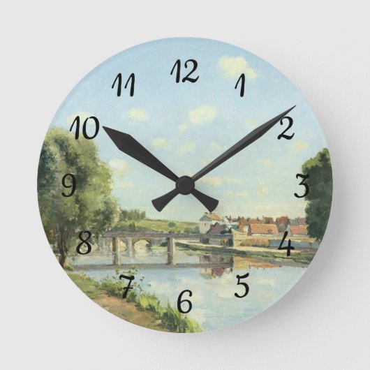 ルポンデュケミンデファーカミールピサロ ラウンド壁時計 (正面)