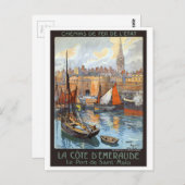 ルポートドゥサンマロフランスヴィンテージトラベル ポストカード (正面/裏面)