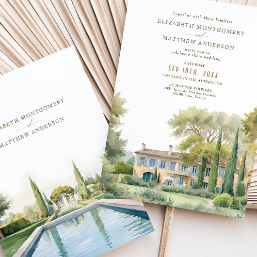ルマスデポイリアスプロヴァンス庭園の結婚式 招待状