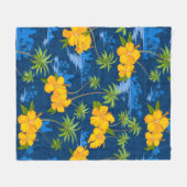 ルマハイビーチヒドゥンハワイ フリースブランケット (正面(横))