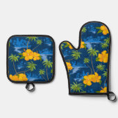 ルマハイビーチヒドゥンハワイ 鍋つかみ&鍋敷きセット (正面)