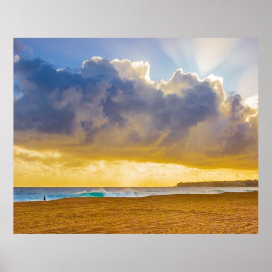 ルマハイビーチ、カウアイ、ハワイ ポスター (正面)