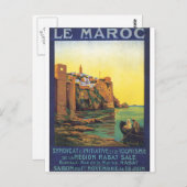 ルマロックヴィンテージ旅行ポスター ポストカード (正面/裏面)