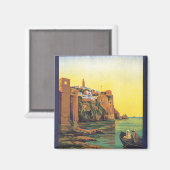 ルマロックヴィンテージ旅行ポスター マグネット (正面/裏面)