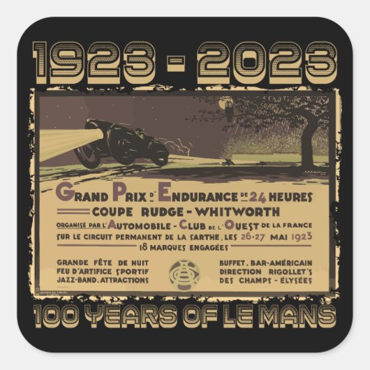 ルマン24時間フランスのグランプリ24時間GT7 スクエアシール (正面)