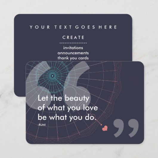 ルミの成功名言 招待状 (正面/裏面)