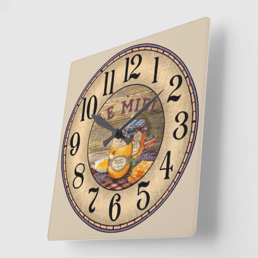 ルミエル(ハニー) スクエア壁時計 (傾斜)