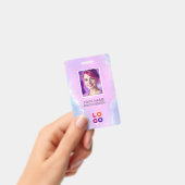ルミナオパール事業ロゴ、写真、QRコード、名前ID バッジ (手持ち)