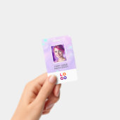 ルミナオパール事業ロゴ、写真、QRコード、名前ID バッジ (手持ち)
