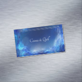 ルミナスエーテル抽象芸術ブルー&シルバー マグネット名刺 (インサイチュ)