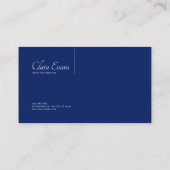 ルミナスエーテル抽象芸術ブルー&シルバー 名刺 (裏面)