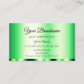 ルミナスグリーングラマラスプロフェッショナルとシンプル 名刺 (裏面)