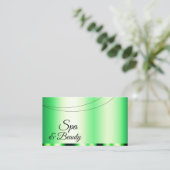 ルミナスグリーングラマラスプロフェッショナルとシンプル 名刺 (スタンド正面)