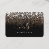 ルミナスゴールデングリッターグラムスターズ爪、 ネイルデザイナー 名刺 (正面)