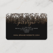 ルミナスゴールデングリッターグラムスターズ爪、 ネイルデザイナー 名刺 (裏面)