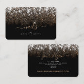 ルミナスゴールデングリッターグラムスターズ爪、 ネイルデザイナー 名刺 (正面/裏面)