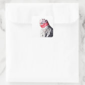 ルミナスパロットアートバラブレストコカトゥーステッカー スクエアシール (バッグ)