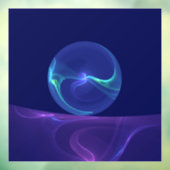 ルミナスブルーパープルドリーム抽象芸術フラクタルアート ウィンドウサイン (シート3)