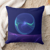 ルミナスブルーパープルドリーム抽象芸術フラクタルアート クッション (ブランケット)