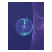 ルミナスブルーパープルドリーム抽象芸術フラクタルアート テーブルクロス (正面)