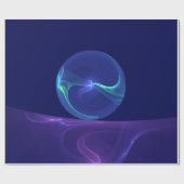 ルミナスブルーパープルドリーム抽象芸術フラクタルアート ラッピングペーパー (フラット)