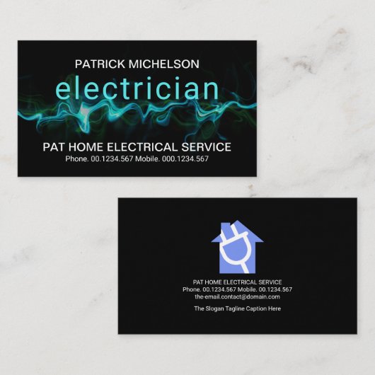 ルミナスブルー稲妻ストライク電気技師 名刺 (正面/裏面)