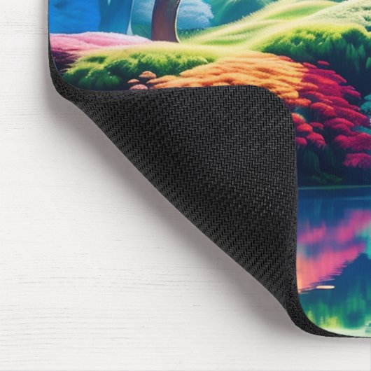 ルミナテラカラフルの明るくエイリアンの森 マウスパッド (コーナー)