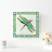 ルミナパステルドラゴンフライバイヴァンナラム スクエア壁時計 (ホーム)