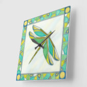 ルミナパステルドラゴンフライバイヴァンナラム スクエア壁時計 (傾斜)