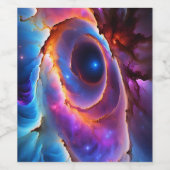 "ルミナラ" – 星雲と銀河系 ワインラベル (シングルラベル)