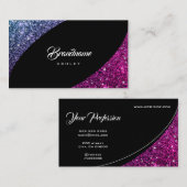 ルミナンスグリッタースターズピンクパープルきらめく 名刺 (正面/裏面)