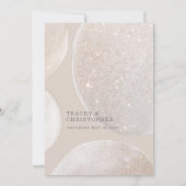 ルミナンス赤面ファウンゴールデンきらめく結婚ズ 招待状 (裏面)