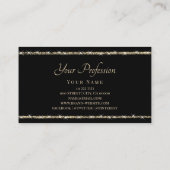 ルミニススターズ金ゴールドグリッタースパークルグラマー 名刺 (裏面)