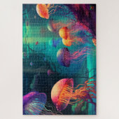 🐙ルミネッセントリーフ：クラゲの夢🌊 ジグソーパズル (縦)