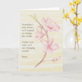 ルミ感動的引用文フローラ カード (黄色い花)