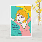 ルミ空白の引用文勇気付けられるおめでとう カード (黄色い花)