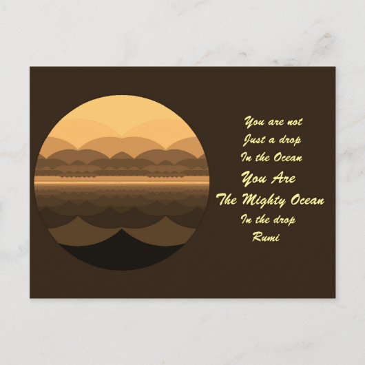 ルミ ライフ 引用 ポストカード。マンダラ デザイン ポストカード (正面)