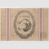 ルムートンまたは羊の黄麻布の穀物サックデカップデコップ 薄葉紙 (正面)