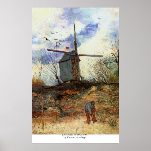 ルムーランデラガレットバイビンセントバンゴッホ ポスター (正面)
